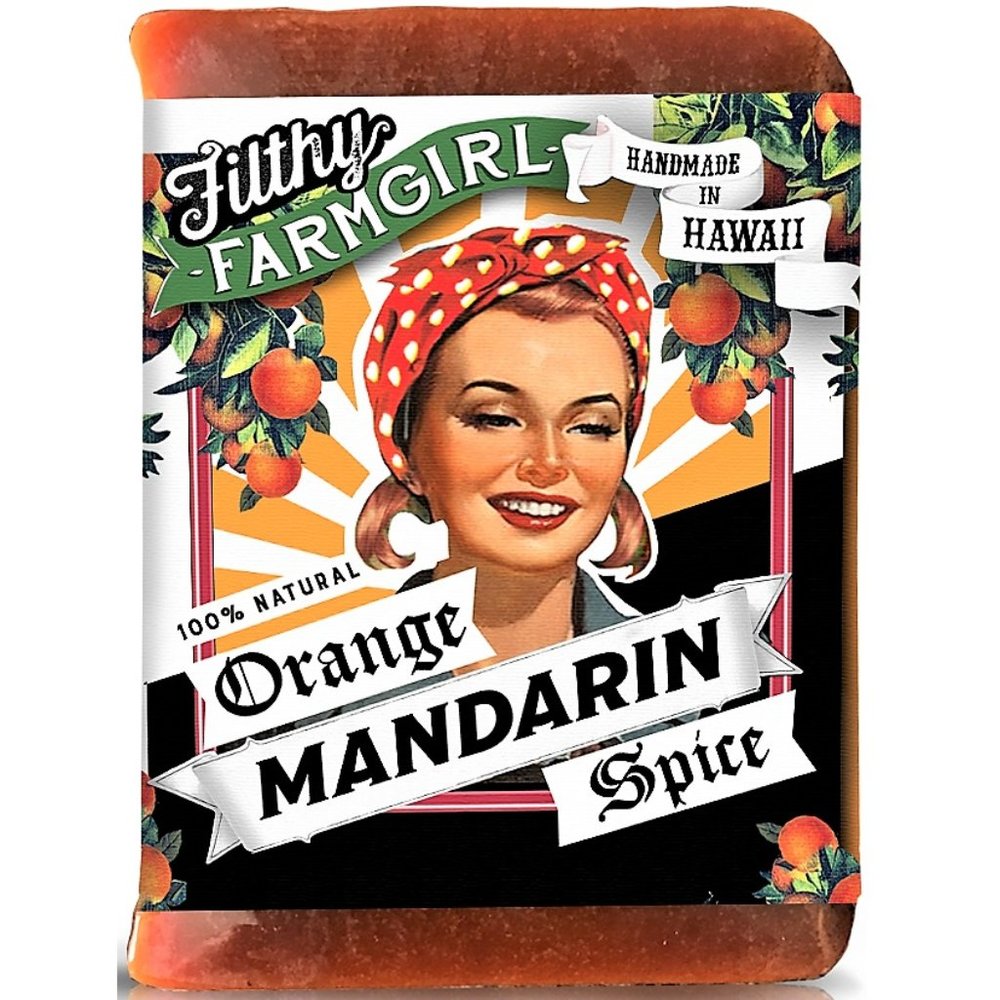 100% Natural Organic Soap. Orange Mandarin Spice. Handmade in Hawaii. 7oz.